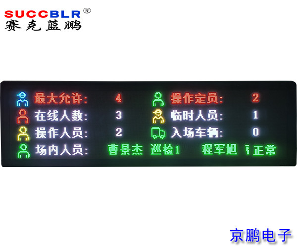 【門(mén)禁式定員監(jiān)控系統(tǒng)設(shè)備】賽克藍(lán)鵬SUCCBLR定制室外P4全彩LED屏